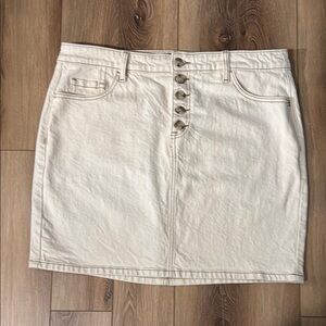 Torrid Cream Pencil Mini Skirt Casual